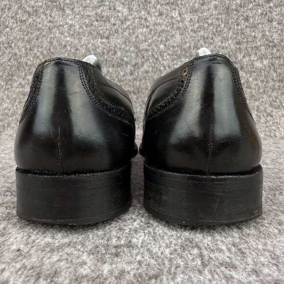 ✅VTG French Shriner Mens 10M Black Leather Wingtip Kiltie Tassel Loafers Classic main image 9